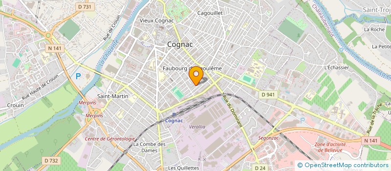 localisation de l'entreprise RESIDENCE DU MAINE à COGNAC