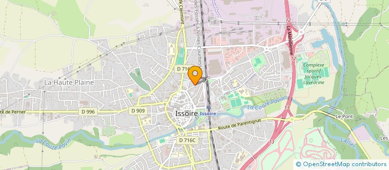 localisation de l'entreprise RESIDENCE DU MAS  ISSOIRE