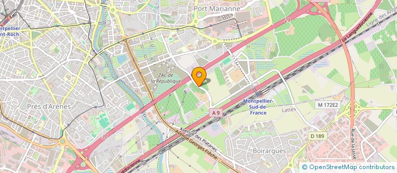 localisation de l'entreprise RESIDENCE DU MAS DE GALLIERES à MONTPELLIER