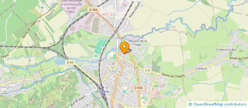 localisation de l'entreprise RESIDENCE DU MOULIN  CHAGNY
