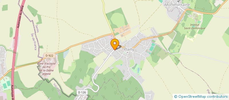 localisation de l'entreprise RESIDENCE  DU PETIT CHEVAL D'OR  PLAILLY