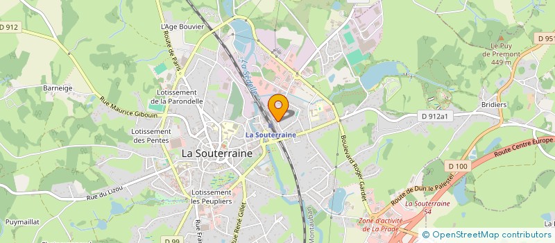 localisation de l'entreprise RESIDENCE DU TRIBUNAL à LA SOUTERRAINE