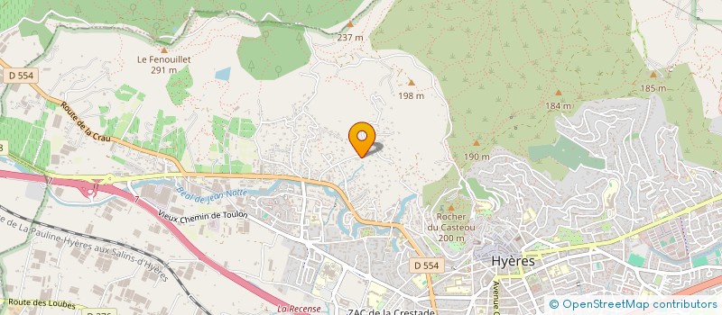 localisation de l'entreprise RESIDENCE ETOILEE à HYERES