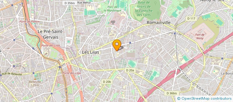 localisation de l'entreprise RESIDENCE FLOREAL à LES LILAS