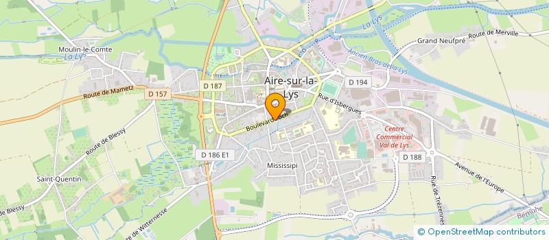 localisation de l'entreprise RESIDENCE GEORGES CLEMENCEAU  AIRE-SUR-LA-LYS