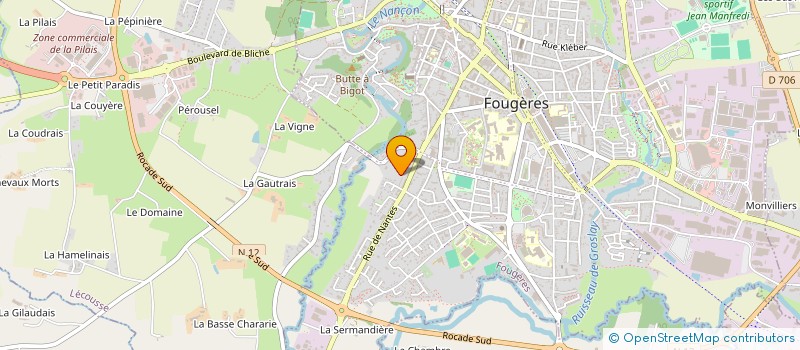 localisation de l'entreprise RESIDENCE HAUTE BOURGERE  FOUGERES