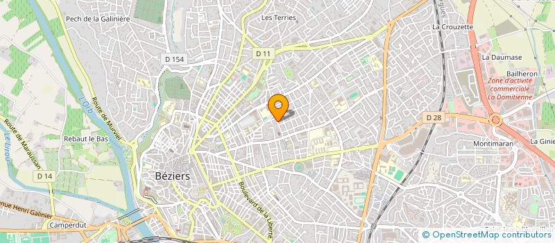 localisation de l'entreprise RESIDENCE HENRI BORDEAUX  BEZIERS