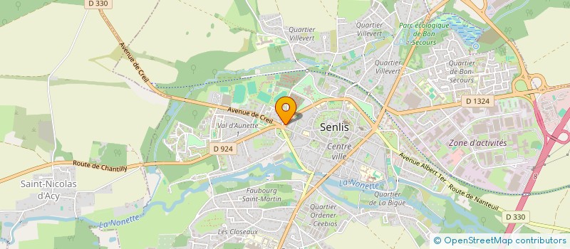 localisation de l'entreprise RESIDENCE HOTEL DIEU  SENLIS