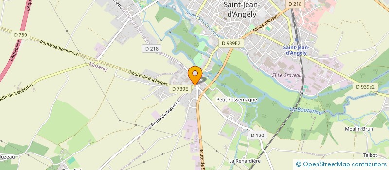 localisation de l'entreprise RESIDENCE JARDINS D'ANGELY  ST JEAN D'ANGELY