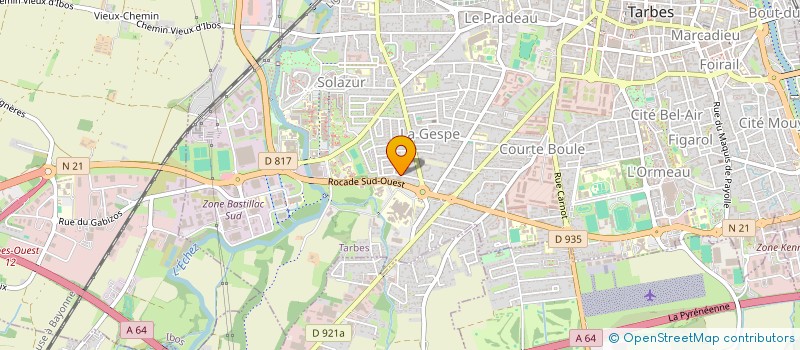 localisation de l'entreprise RESIDENCE JEAN PAUL SARTRE  TARBES