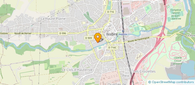 localisation de l'entreprise RESIDENCE LA MANLIERE  ISSOIRE