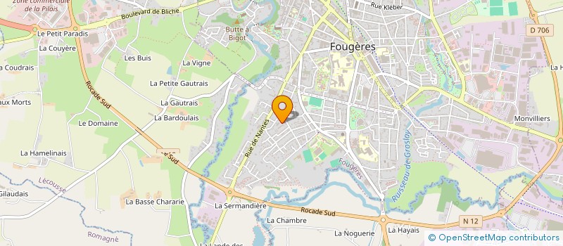 localisation de l'entreprise RESIDENCE LA MONNERIE  FOUGERES