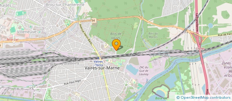 localisation de l'entreprise RESIDENCE LE BOIS DE VAIRES R DES LORIOT  VAIRES-SUR-MARNE