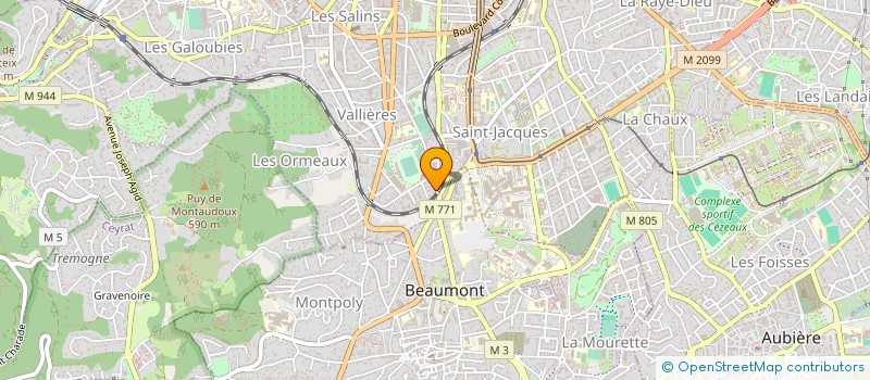 localisation de l'entreprise RESIDENCE LE PARC DE PONCILLON  CLERMONT-FERRAND