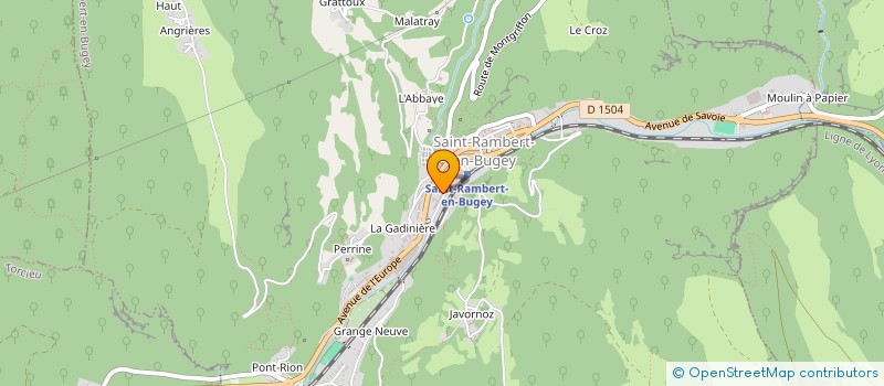 localisation de l'entreprise RESIDENCE LE PETIT CHENE à SAINT-RAMBERT-EN-BUGEY