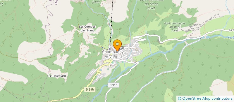 localisation de l'entreprise RESIDENCE LE ROSUEL à CHAMPAGNY-EN-VANOISE
