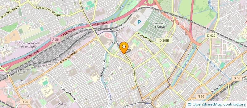 localisation de l'entreprise RESIDENCE LE ROUGET DE L'ISLE  MULHOUSE