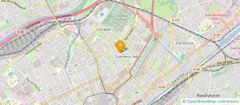 localisation de l'entreprise RESIDENCE LES ALLIES  MULHOUSE