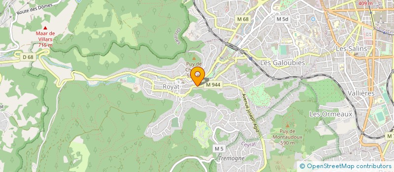 localisation de l'entreprise RESIDENCE LES BERCEAUX  ROYAT