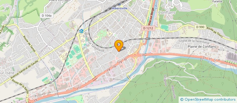 localisation de l'entreprise RESIDENCE LES CEDRES BLEUS  ALBERTVILLE