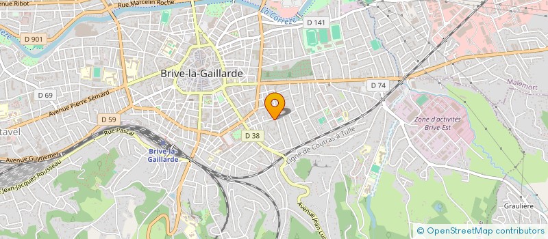 localisation de l'entreprise RESIDENCE LES ECRIVAINS  BRIVE-LA-GAILLARDE