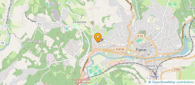 localisation de l'entreprise RESIDENCE LES JARDINS DE NAYRAC  FIGEAC