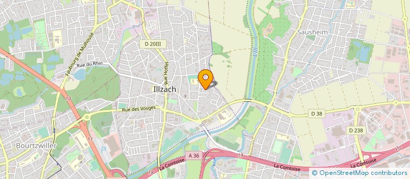 localisation de l'entreprise RESIDENCE LES JASMINS  ILLZACH