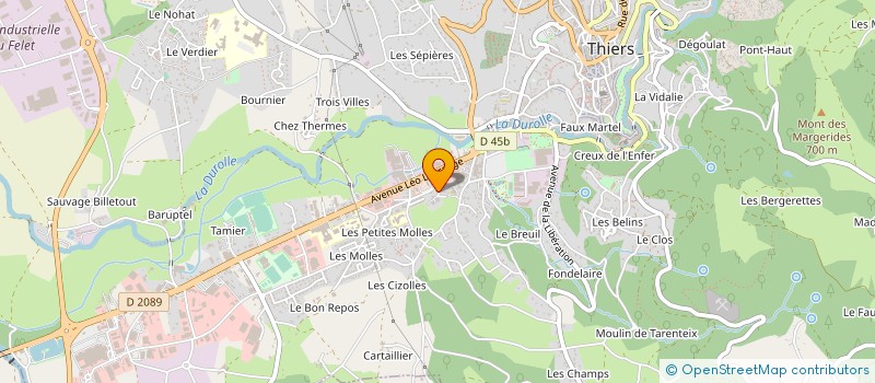 localisation de l'entreprise RESIDENCE LES MARGERIDES  THIERS