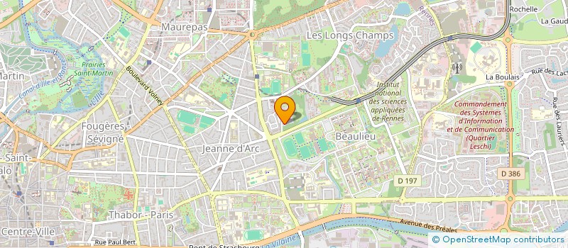 localisation de l'entreprise RESIDENCE LES PLANTES  RENNES