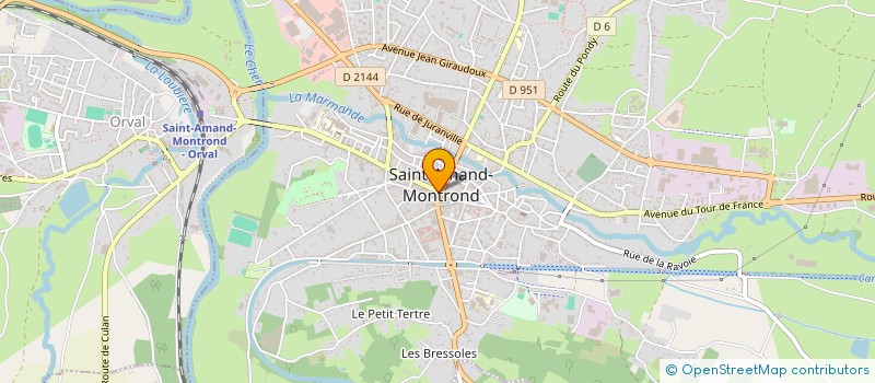 localisation de l'entreprise RESIDENCE LES PLATANES  SAINT-AMAND-MONTROND