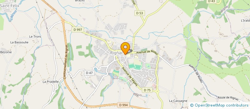 localisation de l'entreprise RESIDENCE LES ROSIERS  RIGNAC