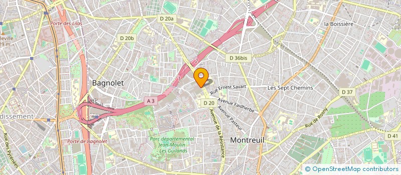 localisation de l'entreprise RESIDENCE LES SEJOURS DE LA PLAINE à MONTREUIL