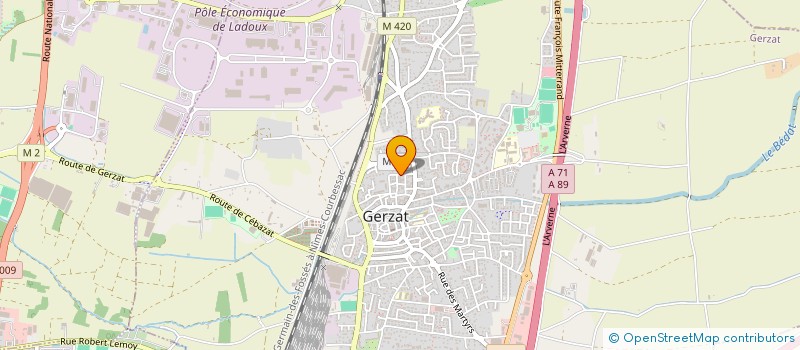 localisation de l'entreprise RESIDENCE LES TRELEZERES  GERZAT