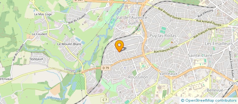 localisation de l'entreprise RESIDENCE LES VIGNES  LIMOGES