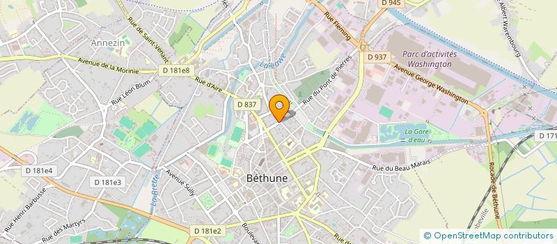 localisation de l'entreprise RESIDENCE LEWIS  BETHUNE