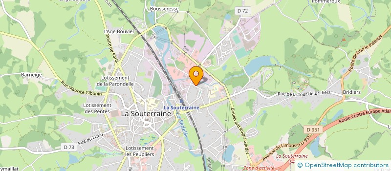 localisation de l'entreprise RESIDENCE LOGIS CROIX SAINT PIERRE à LA SOUTERRAINE