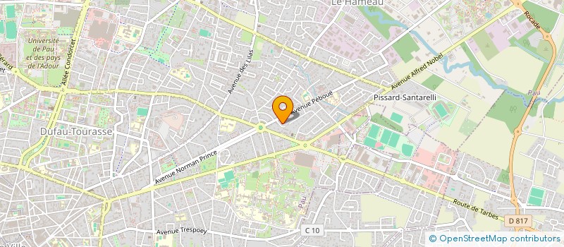 localisation de l'entreprise RESIDENCE MATISSE à PAU