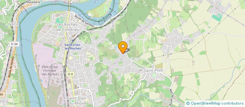 localisation de l'entreprise RESIDENCE MAUGIRON  SAINT-CLAIR-DU-RHONE