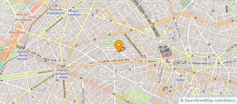 localisation de l'entreprise RESIDENCE MONCEAU CLICHY à PARIS