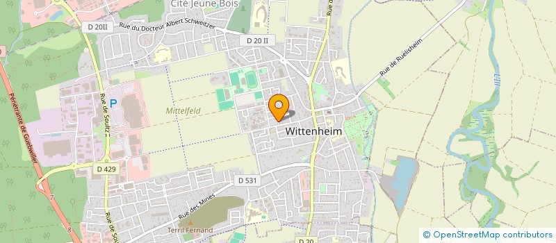 localisation de l'entreprise RESIDENCE MONT DORE  WITTENHEIM