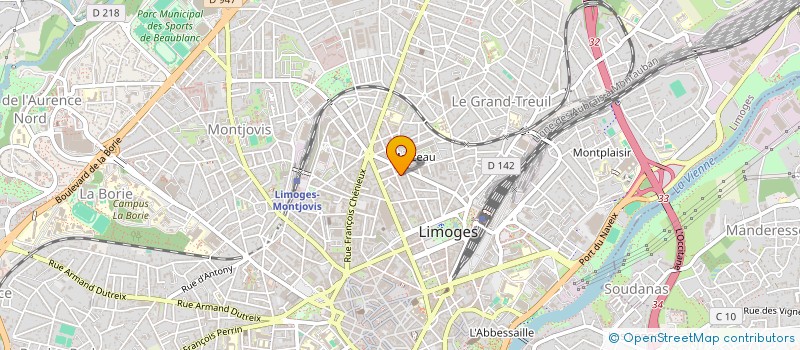 localisation de l'entreprise RESIDENCE OLIVIER DE SERRES à LIMOGES