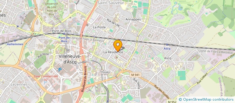 localisation de l'entreprise RESIDENCE PLUS à VILLENEUVE-D'ASCQ