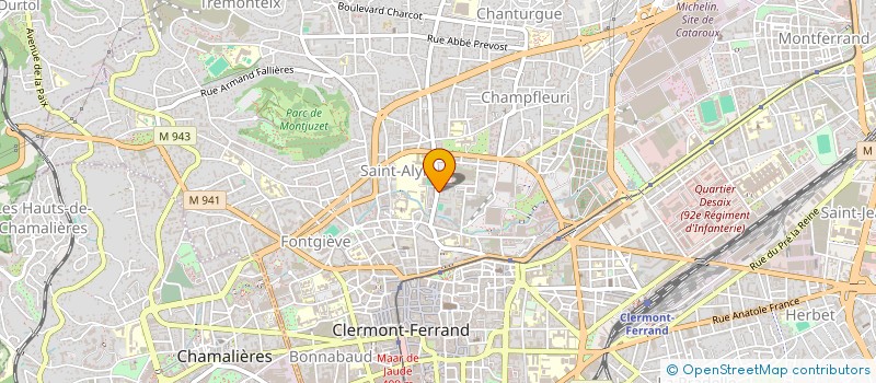 localisation de l'entreprise RESIDENCE RUE DE BLANZAT  CLERMONT-FERRAND