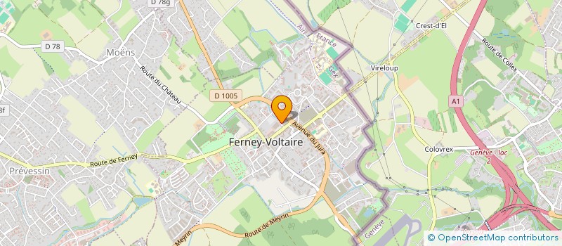 localisation de l'entreprise RESIDIA à FERNEY-VOLTAIRE