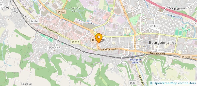 localisation de l'entreprise RESINE HABITAT à BOURGOIN-JALLIEU