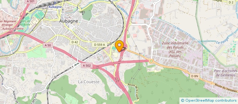 localisation de l'entreprise RESINOSOL  AUBAGNE