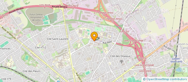 localisation de l'entreprise RESISERVICE à LENS