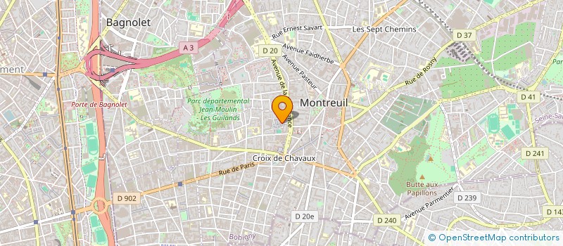 localisation de l'entreprise RESISTANCE GESTION à MONTREUIL