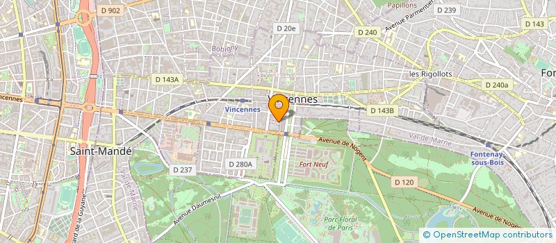localisation de l'entreprise RESIVAC INTERNATION RESEAU IMMOB VACANCE à VINCENNES