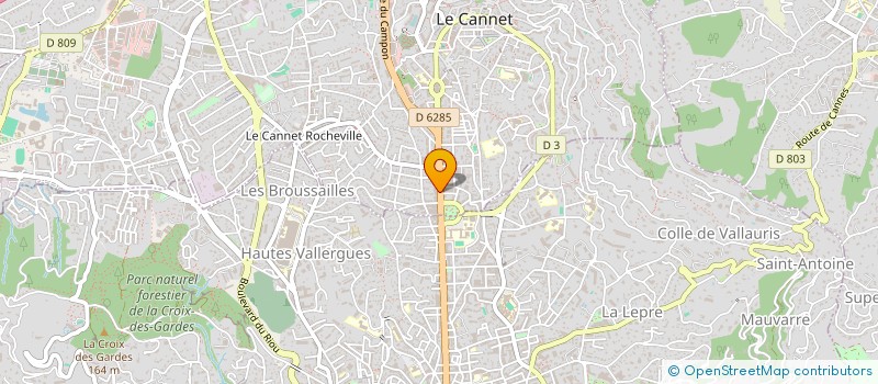 localisation de l'entreprise RESONANCE à LE CANNET